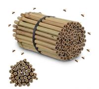 Mifoci 100 Pcs 5.9" Mason Bees Bamboo Tubes Natural Nest Mason Bees House 0.27"-0.4" Inner Diameter for Bee Hotels Solitary Bee Hives Pollinator Gardens