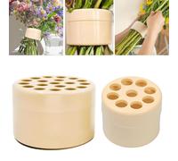 Mifull Spiral Ikebana Stem Holder - Spiral Flower Stem Holder for vase - Reusable Bouquet Holder - Ring Flower Arrangement Holder - Practical DIY Floral Arranger Tool Shaper (Beige, S+L)