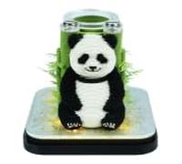 MIFXIN 2026 New 3D Desk Calendar, Desk Calendar Note with LED Light, DIY Paper Carving Art Memo Pad Paper Carving Art for Gift Christmas Day Home Desktop Decoration (Pen Holder Bear)
