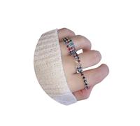 MIFYNN 3pcs Rhinestone Elastic Ring Gold Silver Colorful Fashion Crystal Elastic Finger Ring Sparkling Rhinestone Ring Stackable Jewelry for Women, Copper, Rhinestone