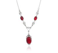 MIFYNN Gothic Bat Blood Drop Necklace for Women Red Bloody Glass Crystal Pendant Necklace Dark Vampire Necklaces Halloween Mysterious Witch Necklaces Vintage Punk Style Victoria Fashion Jewelry, L