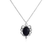 MIFYNN Gothic Stardust Crystal Cameo Necklace Red Purple Crystal Pendant Necklace Vintage Satin Demon Halloween Jewelry for Women, Copper, Copper