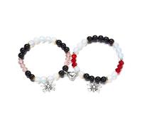 MIFYNN Spider Bracelets for Couple Bracelets Heart Energy Stone Bracelets Spider Web Bracelet Relationship Pink Promise Bracelet Matching Bracelet for Women Couple Best Friends Family, adjustable, no