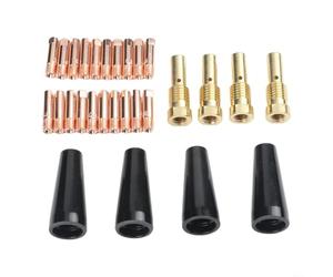 MIG 14AK Gasless Nozzle Contact Tips Kit, for MB-14 Welding Torch, Flux Core Wire Feed Accessories with Copper Tips 0.8mm,MB14 Welding Torch Contact Tips