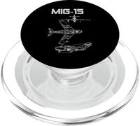 Mig-15 Soviet Plane Warbird Blueprint Schematics Diagram PopSockets PopGrip for MagSafe