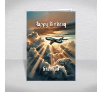 MiG-17 Fighter Jet Birthday Card for Grandad - Cold War Soviet Aircraft Card for Boys & Men - Vintage Military Airplane Aviation Theme: Grandad Birthday Card (Size A5)