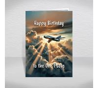 MiG-17 Fighter Jet Birthday Card to the One I Love - Cold War Soviet Aircraft Card for Boys & Men - Vintage Military Airplane Aviation Theme: to the One I Love Birthday Card (Size A5)