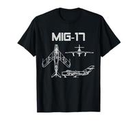Mig-17 Soviet Plane Warbird Blueprint Schematics Diagram T-Shirt
