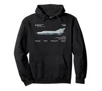 MiG-21 Fighter Jet - Cold War Soviet Aircraft Design Pullover Hoodie