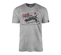 MiG 21 Jet NVA People's Army DDR Fishbed Fighter Plane Cold War T-Shirt #45300, gray, L
