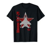 MiG-29 Fulcrum Soviet Cold War Jet Airplane Vintage Cyrillic T-Shirt
