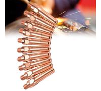 MIG Contact Guns Welding Tips 10 Pack Copper Nozzle Suitable Various diameters Choose M6 Precision bore Anti Clogging Smooth Wire Feeding Bold 8.8 * 45mm Aperture 1.4 mm