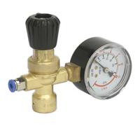 MIG Gas Regulator for Disposable Cylinders - 4bar Max. Pressure - Pressure Gauge