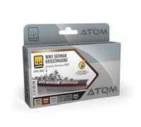 Mig Jimenez AMMO ATOM Acrylic Paint Set, WWII German Kriegsmarine, 6 x 20ml Bottles, Matte Finish, for Scale Model Painting and Airbrush, Model ATOM-20601.