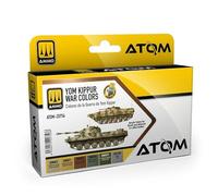 Mig Jimenez AMMO by ATOM Yom Kippur War Colors Set of Acrylic Paints - 6 Colors of High Durability | Quick-Drying, Non-Toxic and Self-Leveling | Model ATOM-20721