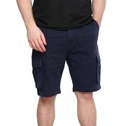 MIG - Mud Ice Gravel Mens Cargo Chino Work & Casual Shorts - Cotton Elasticated Cargo Shorts, Regular Slim Fit Mens Chinos Navy