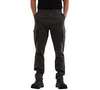 MIG - Mud Ice Gravel Mens Stretch Cargo Chino Trousers - Cotton Elasticated Cargo Pants, Regular Slim Fit Mens Work Casual Chinos (Grey, 36W / 29L)