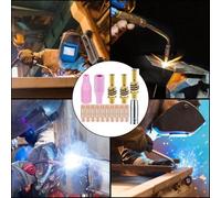 MIG Welder Accessories for 15AK MB15 Welding Torch, Nozzles Kit with 0.8mm Tips, Metal Earthenware Nozzles and Holders Included