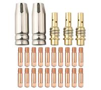 MIG Welder Accessories Kit 25pcs 15AK MB15 Contact Tips Nozzles Diffusers