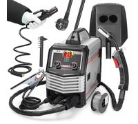MIG Welder Inverter, Portable Electric Welding Machine with Digital LCD Display, 10A Large Current, Gasless Design for Beginners and Professionals