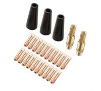 MIG Welder Nozzle Kit, 25PCS Gasless Flux Core Tips Replacement For Lincoln for MAGNUM 100L for EASTWOOD Mig 135 175(0.8mm)
