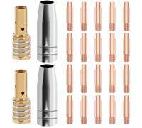 MIG Welding Accessories 24 Pcs Kit Includes 0.040" Conductive Tips, Gas Nozzles and Diffusers for Bestarc MIG145 Compatible with 7GEN 9GEN