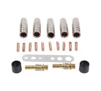 MIG Welding Accessories Set 22PCS for MB15 Torch - Copper Contact Tips 0.6mm Nozzles Diffusers Insulators Kit for MAG Gas Shielded Metal Work