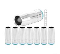 MIG Welding Conical Gas Nozzle Consumables Kit, Chrome-Plated Brass, 8-Pack with Wrench, Compatible with MB25/25AK Welding Torch for MIG