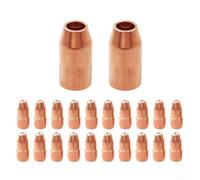 MIG Welding Contact Tips 0.9mm M6 Copper Kit 22pcs Replacement for VTS35 VNS50F Torch Nozzles Gas Shield Consumables(VTS52)
