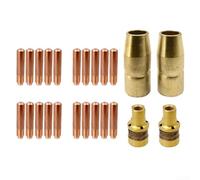 Mig Welding Gas Kit With Copper Nozzles And Diffusers For Millermatic M-100 M-150 Plus For Hobart H-9 H-10 For Guns Including Twenty-four Tips For .035 Inch Wire(000069)