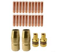 Mig Welding Gas Kit With Copper Nozzles And Diffusers For Millermatic M-100 M-150 Plus For Hobart H-9 H-10 For Guns Including Twenty-four Tips For .035 Inch Wire(000067)