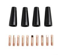 MIG Welding Gasless Nozzle Tips Kit for 14AK 15AK Torch, Flux Core Tips 0.8mm 0.9mm, Copper Brass Heat Resistant Accessories