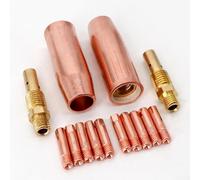 MIG Welding Supplies 14pcs Contact Tip Gas Diffuser Nozzle for M3, Compatible with For 100L Copper Pores from 0 6mm to 1 2mm (1.2mm)