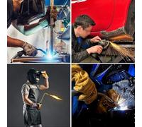 MIG Welding Torch Swan Neck Nozzle Kit with 0.8mm Interface for Vulcan OmniPro 220, Includes Gas Nozzle Diffuser and 0.35" Tip, Silver + Black Copper Set for MB14/15