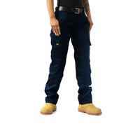MIG Womens Cargo Combat Work Trousers - Built with Knee pad Pockets, Ideal Tactical Trousers for Women Workwear (Navy - 12 Long)