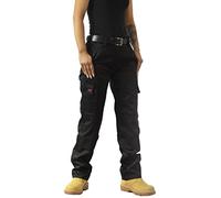 MIG Womens Cargo Combat Work Trousers - Built with Knee pad Pockets, Ideal Tactical Trousers for Women Workwear (Black - 14 Short)