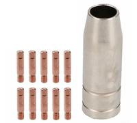 MIG130/140/200 Compatible MB15 Consumables Kit Contact Tips Shroud Nozzle Holder Spares for MIG Welding Torches Suitable for Clarke SIP Welders (0.8mm)