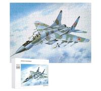 Mig29 Fulcrum: Gift for Winter Evenings, 500 PCS Decorative Jigsaw for Grown-Ups, with A Decorative Finished Picture