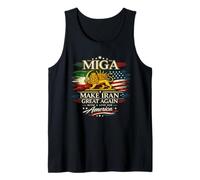 MIGA Make Iran Great Again Patriotic Lion Sun America Tank Top