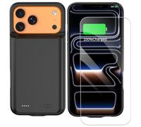 MIGAFEI Battery Case for iPhone 17 Pro Max, 13800mAh Portable Charger Case Compatible with iPhone 17 Pro Max(6.9 inch,Screen protector included) Black
