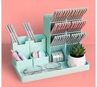 Migao coffee Pen Pencil Holder for Desk, Cute Stationery Home Office School Desktop Craft Art Supplies Accessory Crayon Caddy Box Organization Organizer Storage for Girl Kids (green)