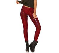 Migaoeco Women's Digital Print Mermaid Fish Scale Skinny Stretch Leggings Pants Sparkle Booty Festival Costumes Cosplay Stage Club Party Wear Red