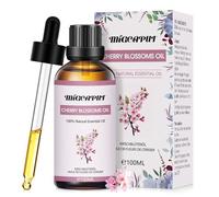 Migcaput 100ml Cherry Blossom Essential Oil, Pure Essential Oils Cherry Blossom Oil for Diffuser, Aromatherapy, Sleep, Relaxation, Skincare, Perfume, Candle Making