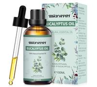 Migcaput 100ml Eucalyptus Oil, Pure & Natural Eucalyptus Essential Oils for Diffusers, Aromatherapy, Hair & Skin Care, Perfume, Air Freshening, Candle Making