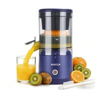 MIGECON Electric Citrus Juicer, Rechargeable Orange Juicer, Portable Juicer Machine, Anti Drip Function, includes Cleaning Brush, for Lemon, Grapefruit, and Lime, Dark Blue