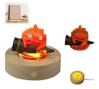MIGEDY Calcifer Night Light,Calcifer Lamp,Desktop Small Adorable Lamp with Light Up Your Room Flickering Flame Lights for Camping(B)
