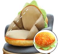 MIGEDY Hamburger Pillow Cheeseburger Pillow That Opens, Sofa Home Seat Cushion,Non-slip cushion,Cute Home Seat Cushion Sofa (Color : Hamburger)