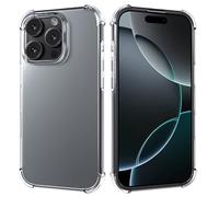 Migeec Case for iPhone 16 Pro Clear Protective TPU Cover with Raised Camera Protection, Shock-Absorbent Corners, Slim Fit Phone Case Transparent Design