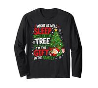 Might As Well Sleep Under The Tree Christmas Xmas Santa Long Sleeve T-Shirt