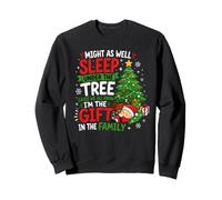 Might As Well Sleep Under The Tree Christmas Xmas Santa Sweatshirt